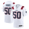 New England Patriots Mike Vrabel White Retired Player Game Jersey