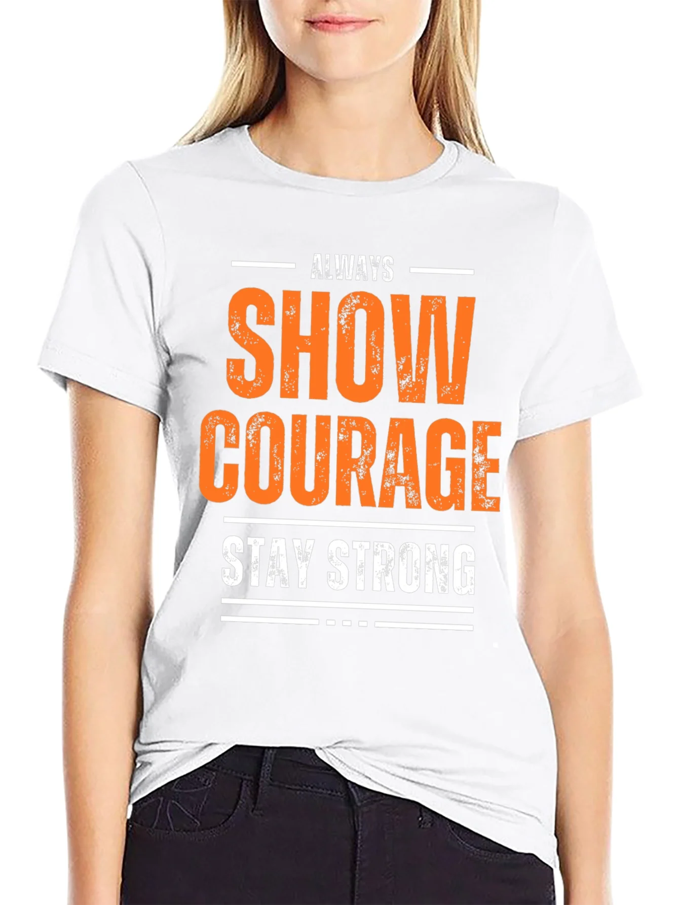 Show Courage Stay Strong Graphic T-Shirt
