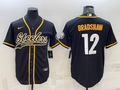 Men's Pittsburgh Steelers Terry Bradshaw #12 Black Vapor Limited Jersey1