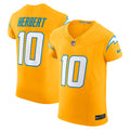 Los Angeles Chargers Justin Herbert Gold Alternate Charger Power Vapor F.U.S.E. Elite Jersey