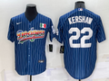 Men's Los Angeles Dodgers Clayton Kershaw #22 Blue Authentic Game jersey