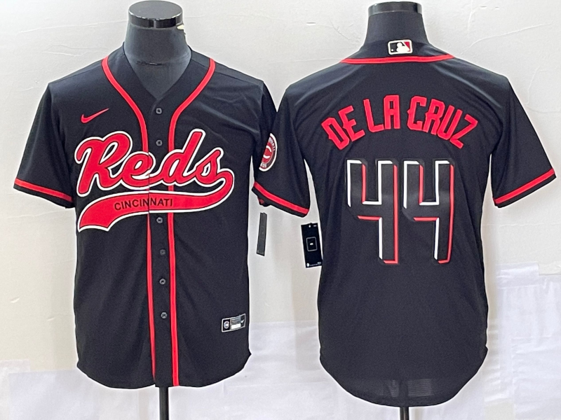 Men's Cincinnati Reds Elly De La Cruz #44 Black Replica Player jersey Joint Edition