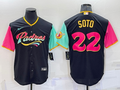 Men's San Diego Padres Juan Soto #22 Black Stitched Jersey1
