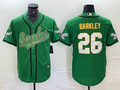 Men's Philadelphia Eagles Saquon Barkley #26 Kelly Green Player jersey Joint Edition