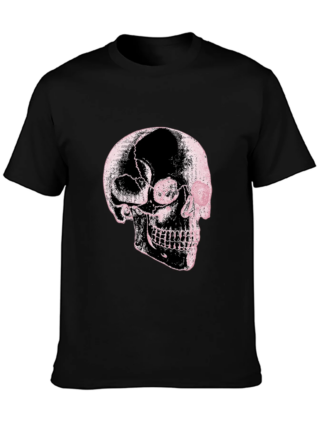 Skull Graphic Print Black Tee
