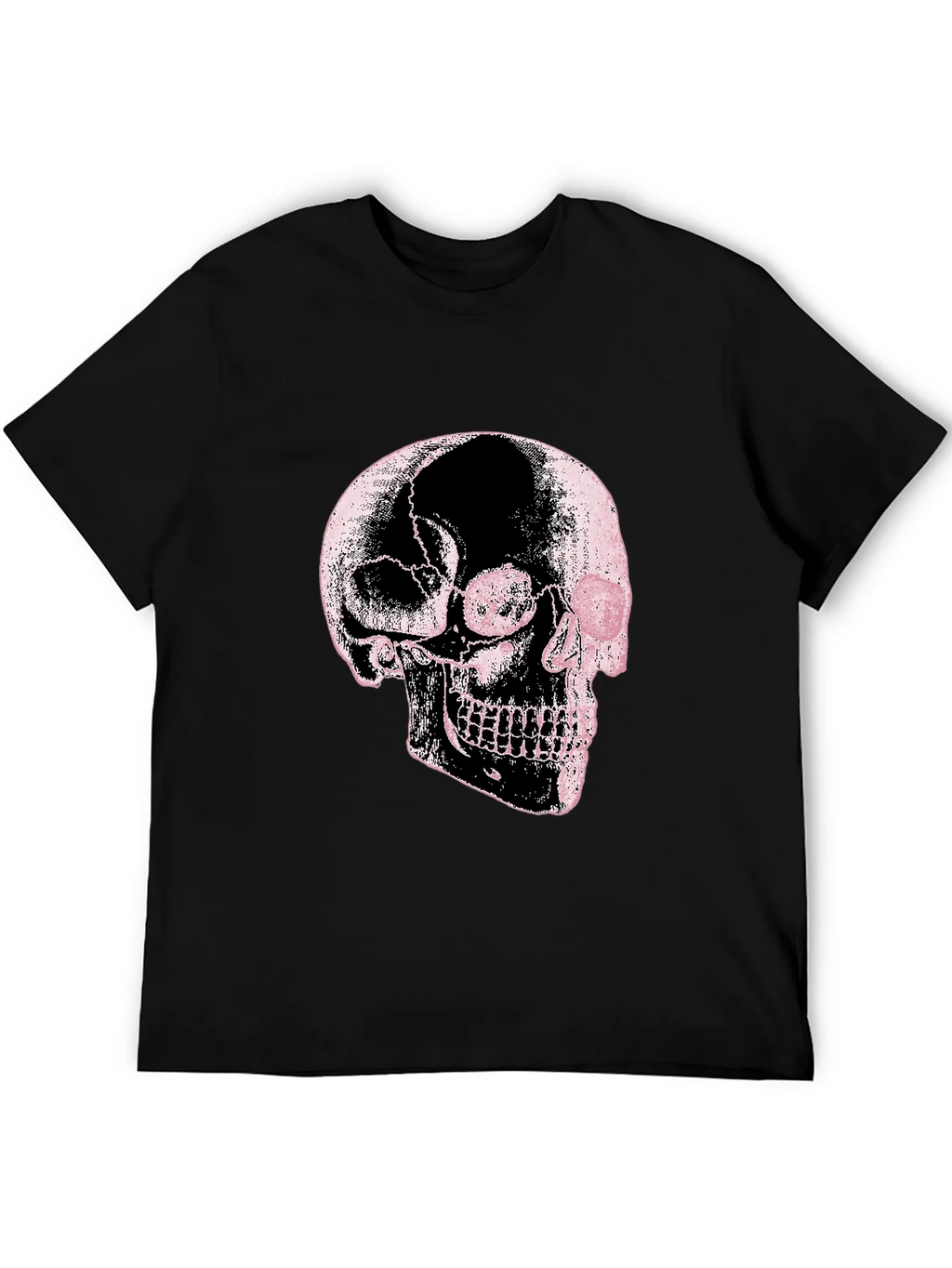 Skull Graphic Print Black Tee
