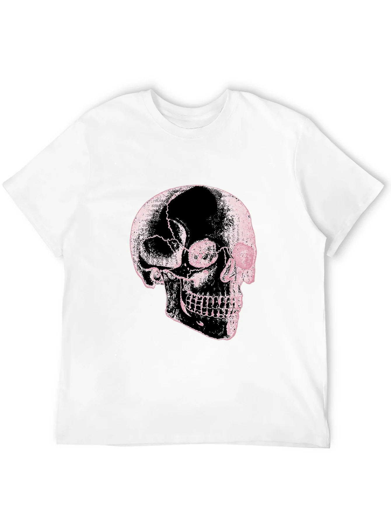 Skull Graphic Print Black Tee