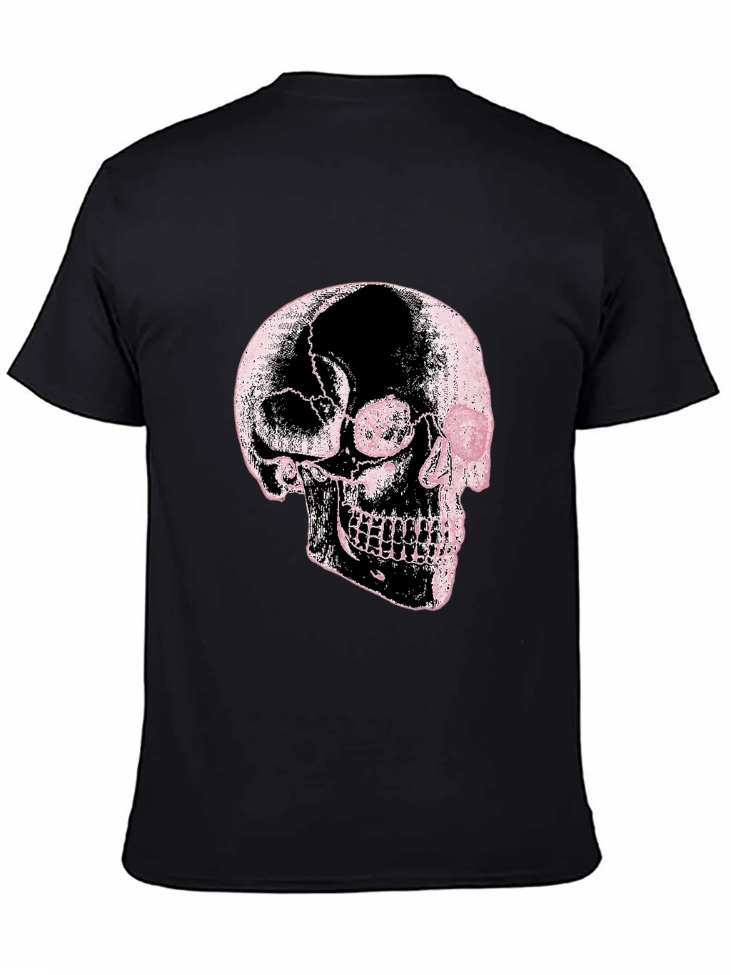 Skull Graphic Print Black Tee