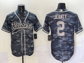 Men's Las Vegas Raiders Ashton Jeanty #2 Gray Camouflage Game Jersey