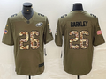 Men's Philadelphia Eagles Saquon Barkley #26 Olive Game Player jersey