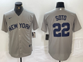 Men's New York Yankees Juan Soto #22 Gray Limited Game jersey