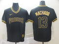 Men's San Diego Padres Manny Machado #13 Black Stitched jersey