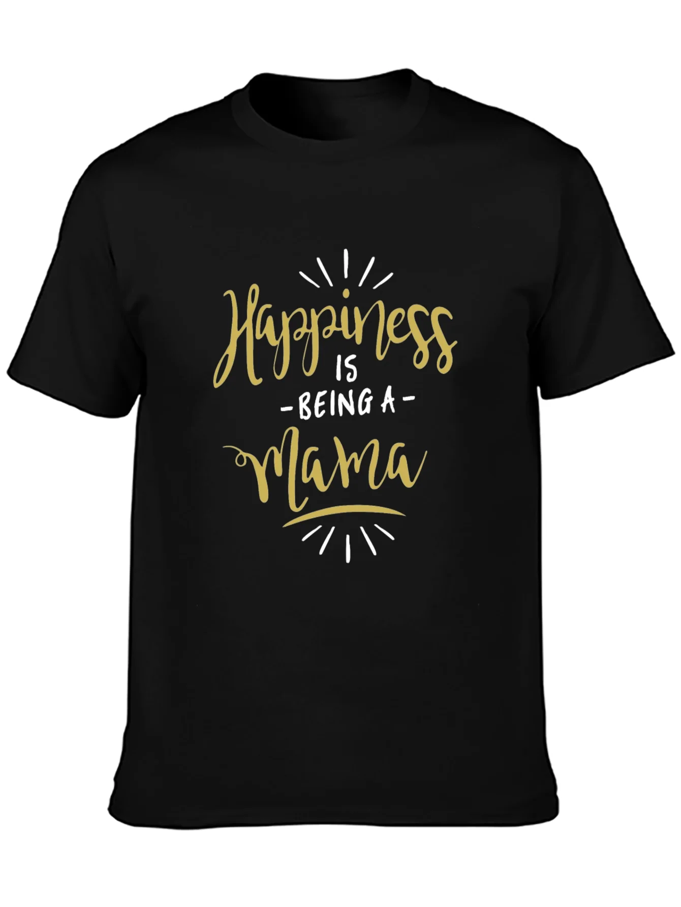 Happiness Is Being a Mama Black T-Shirt
