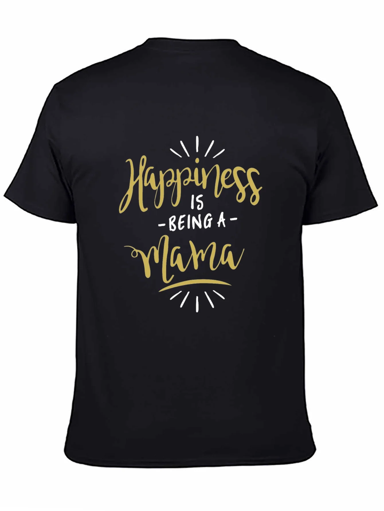 Happiness Is Being a Mama Black T-Shirt