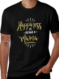 Happiness Is Being a Mama Black T-Shirt