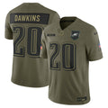 Philadelphia Eagles Brian Dawkins Olive 2025 Salute to Service Retired Limited Jersey