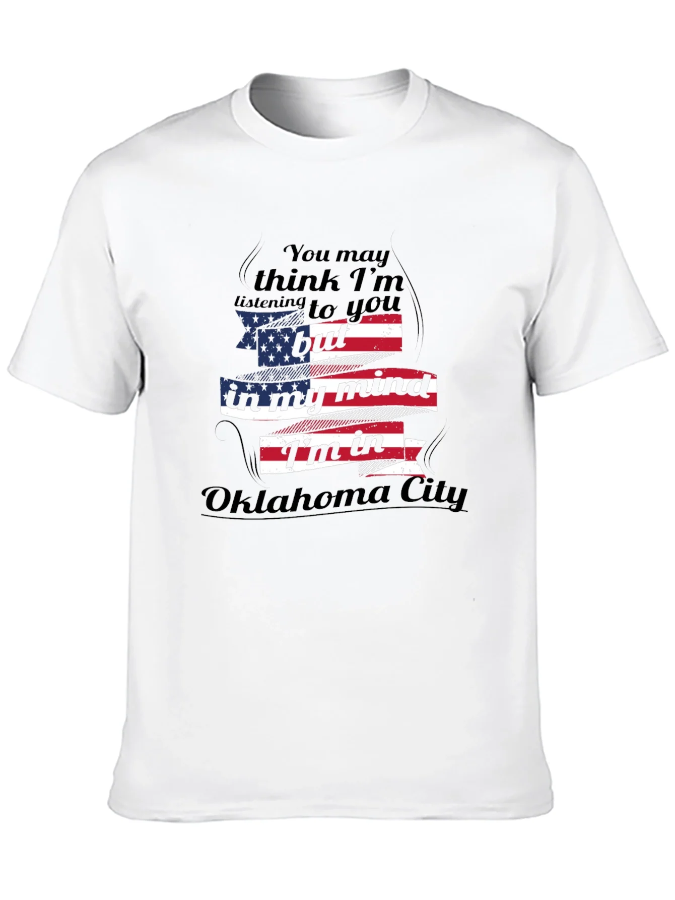Oklahoma City Mind T-Shirt - USA Flag Graphic Tee