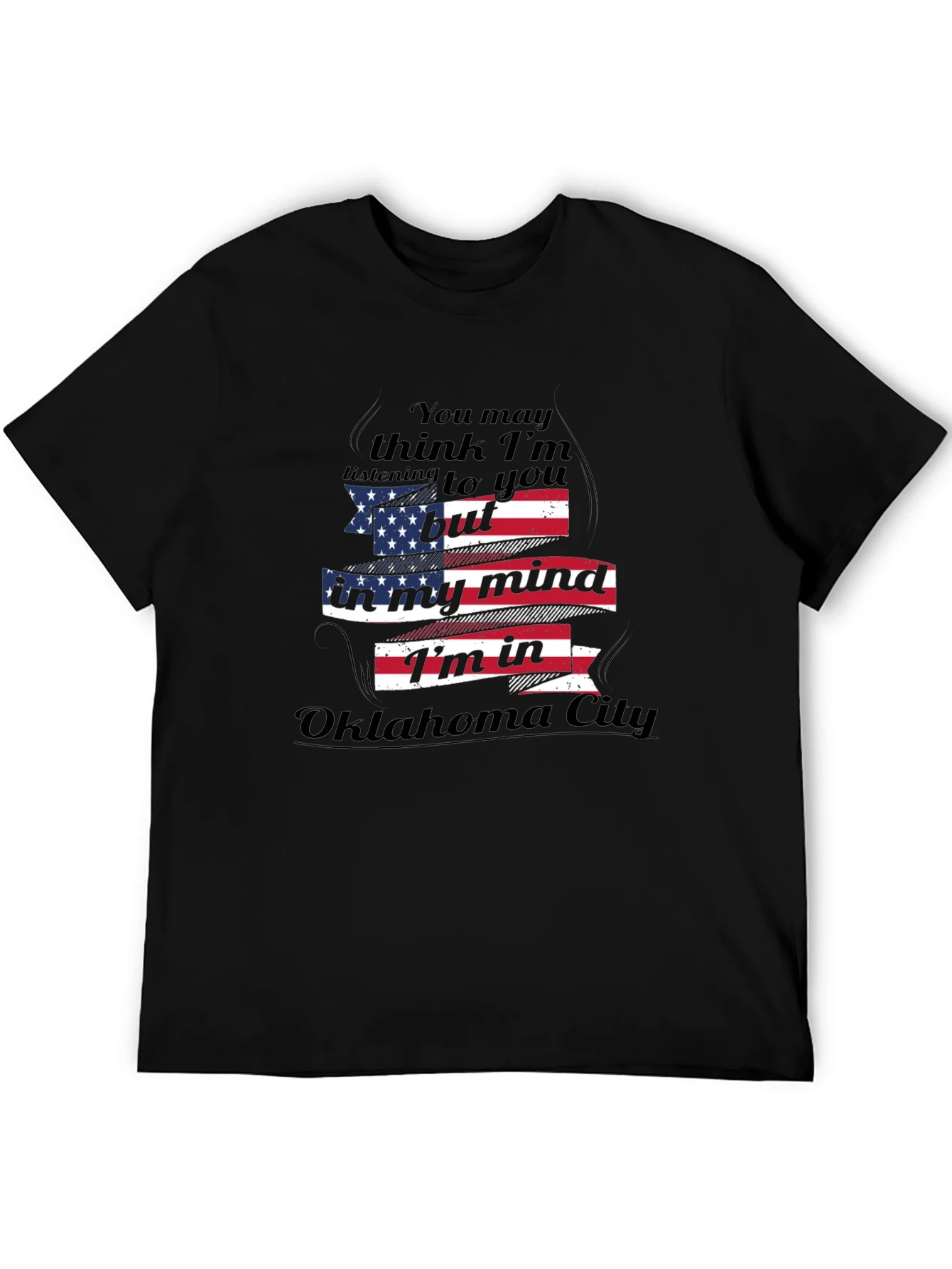Oklahoma City Mind T-Shirt - USA Flag Graphic Tee