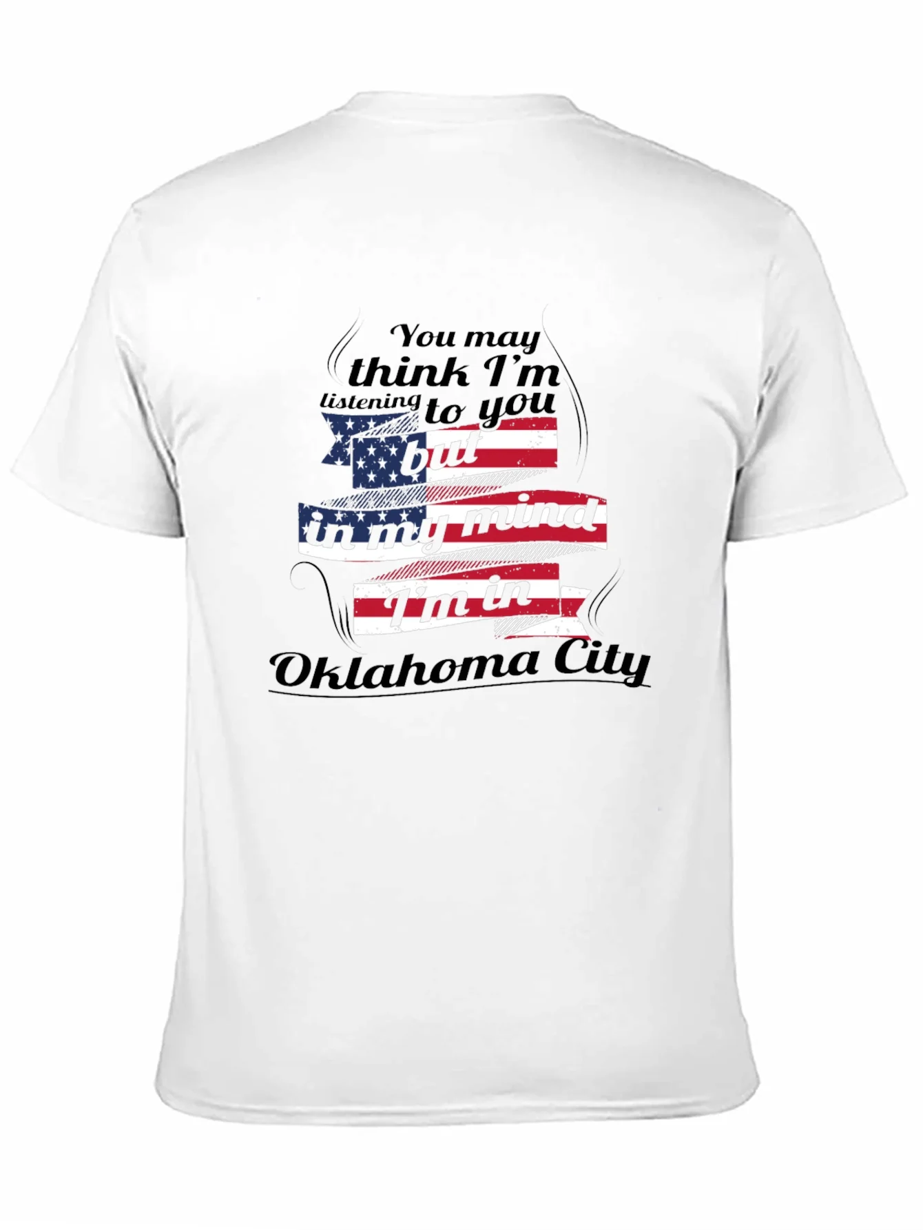 Oklahoma City Mind T-Shirt - USA Flag Graphic Tee