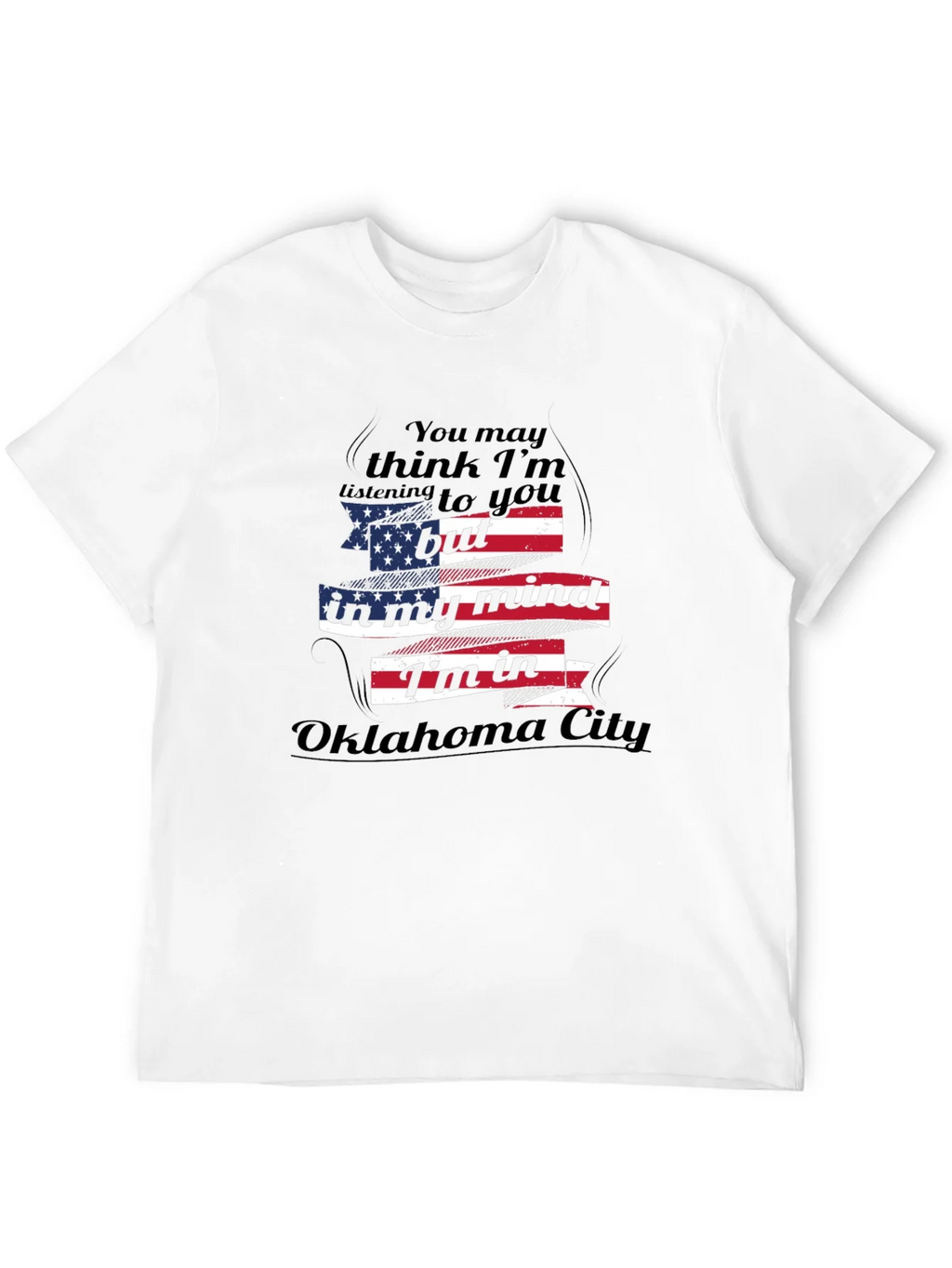 Oklahoma City Mind T-Shirt - USA Flag Graphic Tee