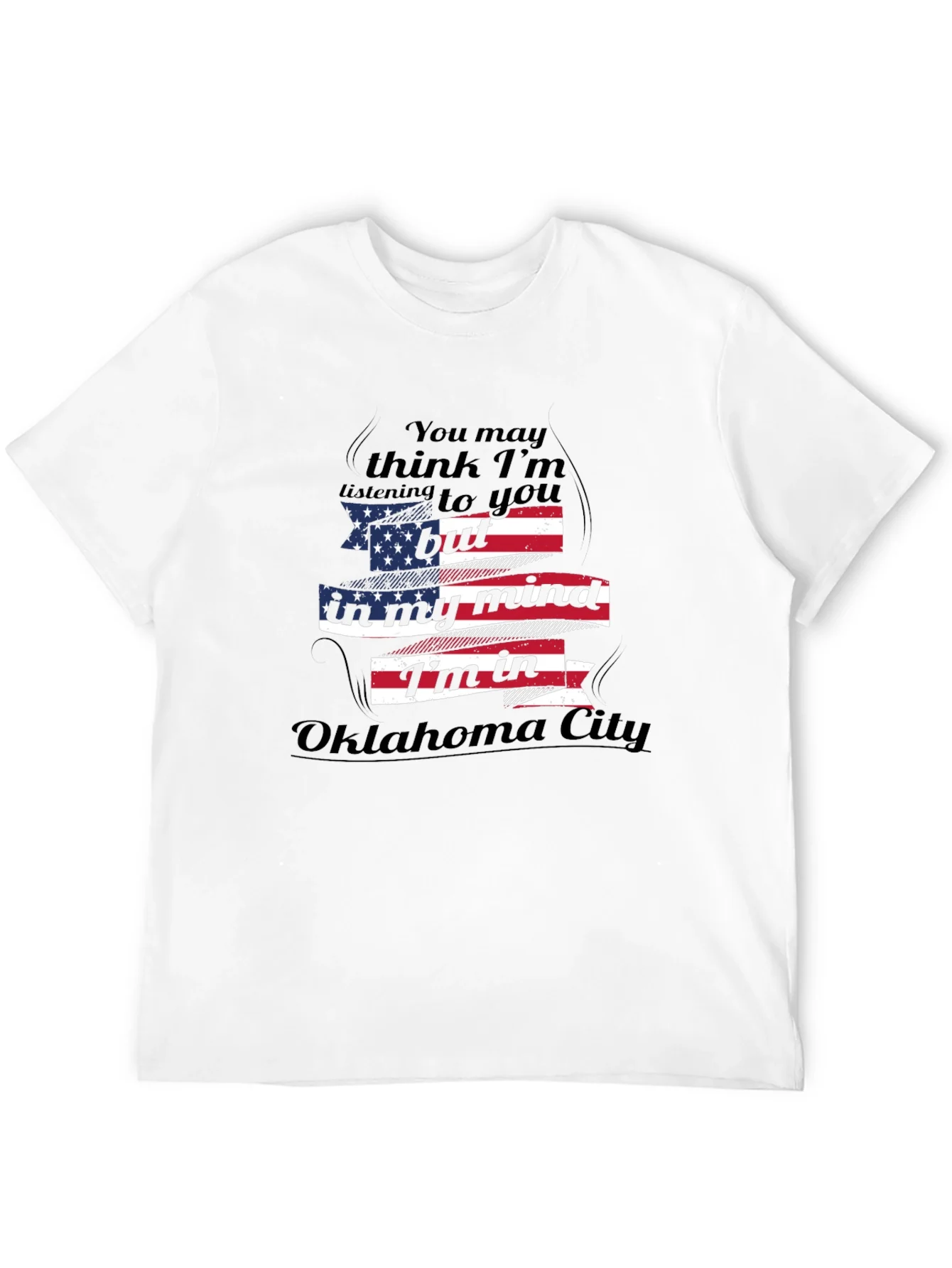 Oklahoma City Mind T-Shirt - USA Flag Graphic Tee
