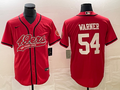 Men's San Francisco 49ers Fred Warner #54 Red Player jersey Joint Edition