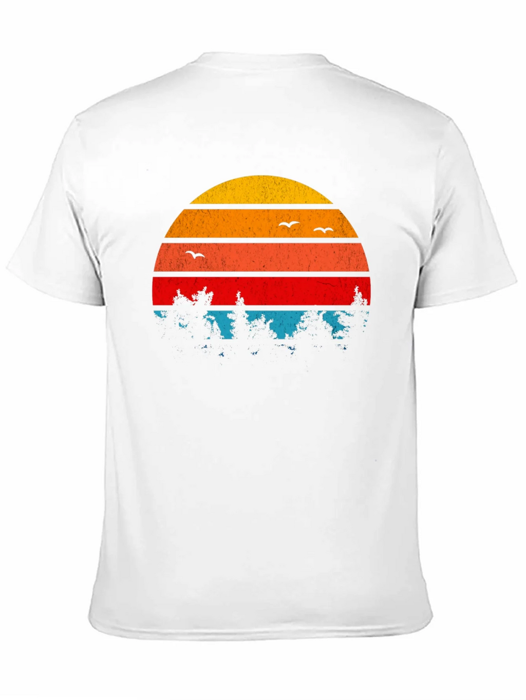 Retro Sunset Trees Graphic T-Shirt