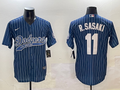 Men's Los Angeles Dodgers Roki Sasaki #11 Royal Team Game jersey