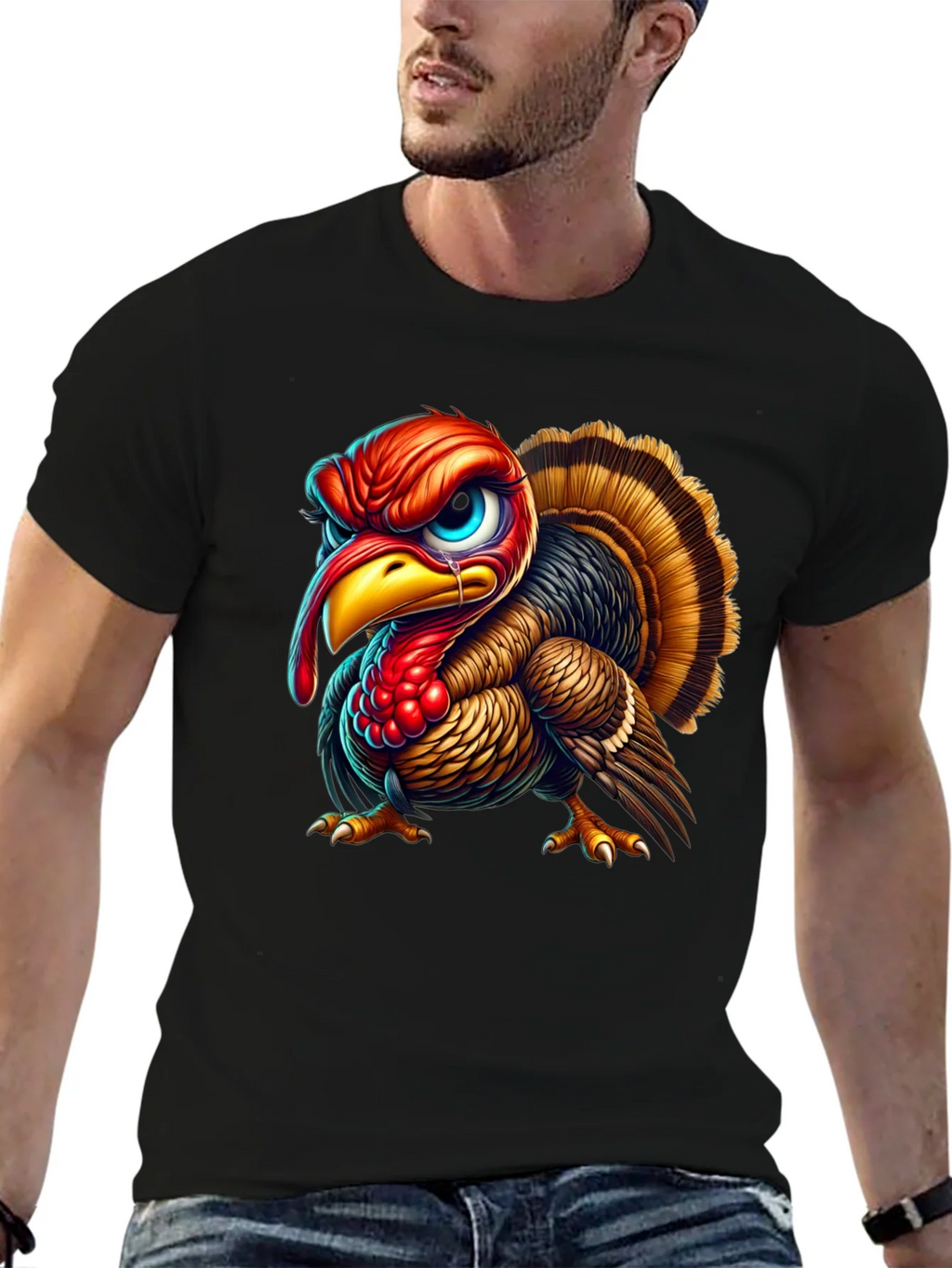 Angry Turkey Graphic Tee - Thanksgiving Humor