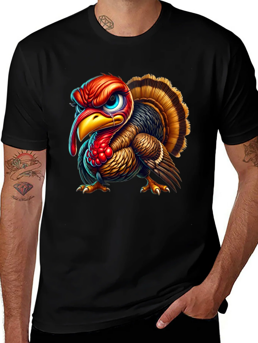 Angry Turkey Graphic Tee - Thanksgiving Humor
