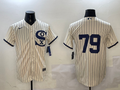 Men's Chicago White Sox Jose Abreu #79 Cream Replica Player Jersey1