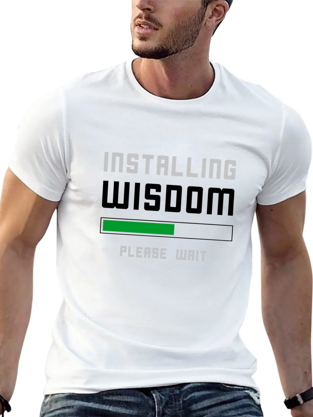 Installing Wisdom T-Shirt - Geeky Funny Tee