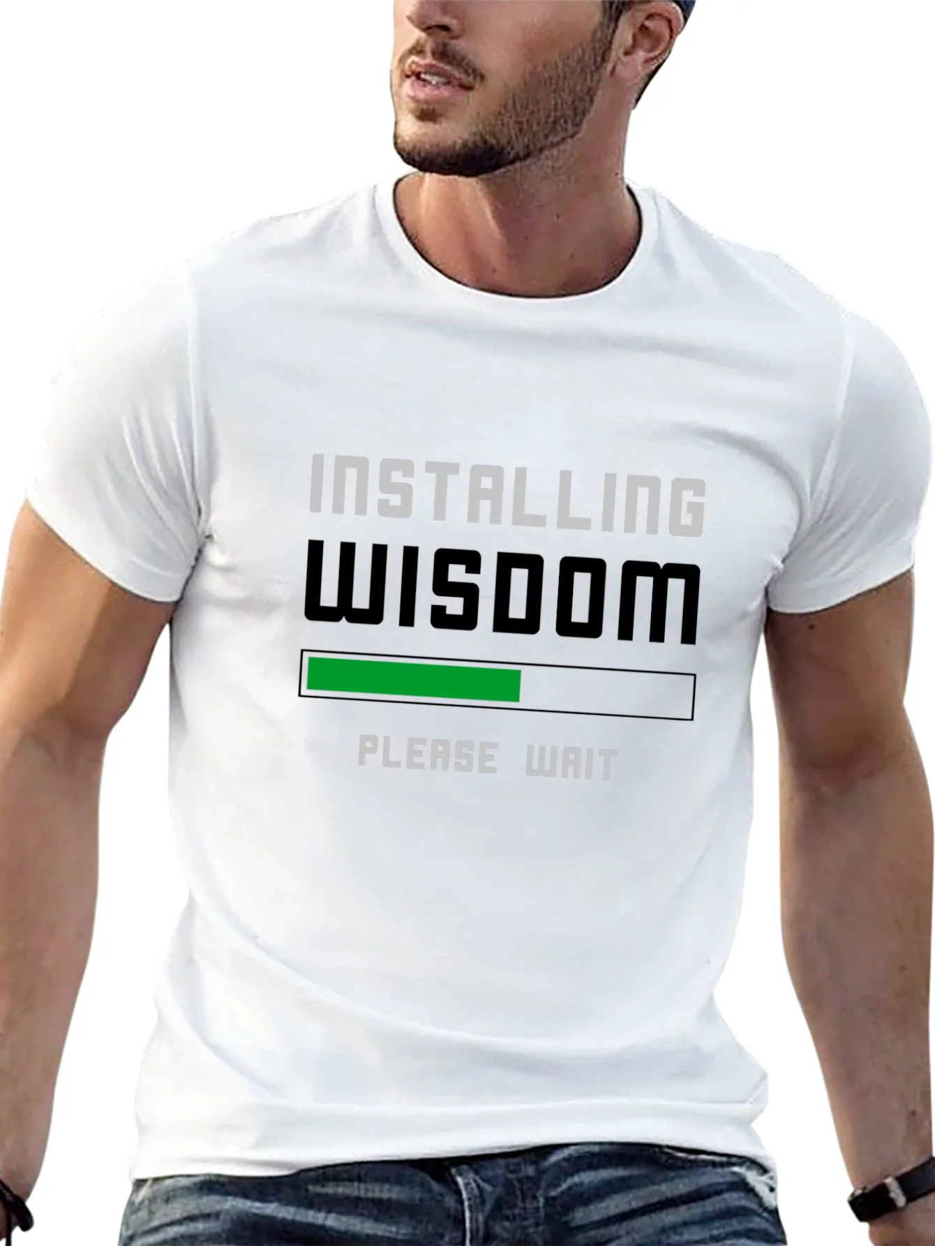 Installing Wisdom T-Shirt - Geeky Funny Tee