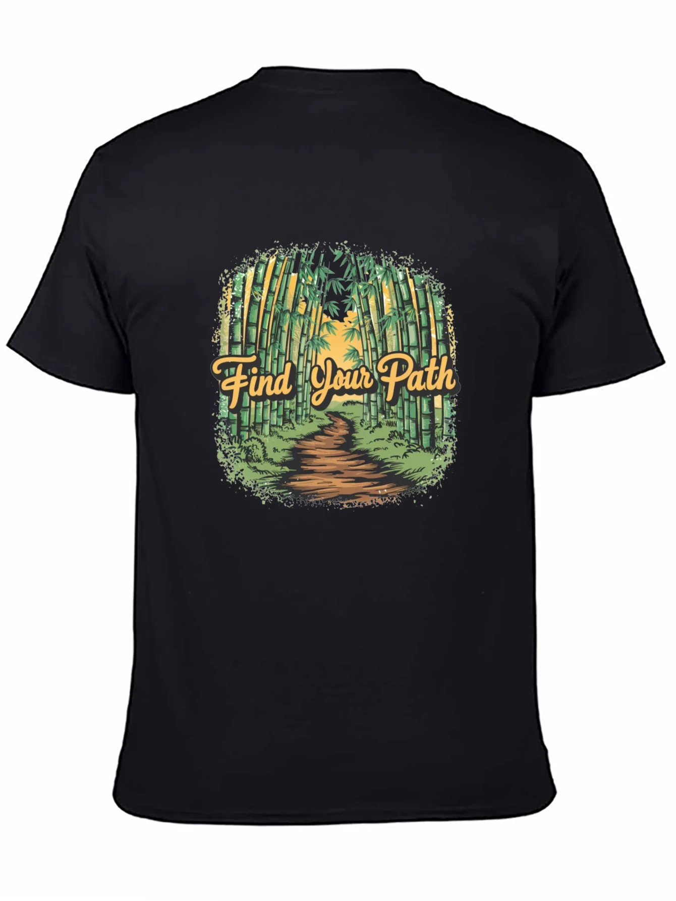 Find Your Path Graphic T-Shirt - Bamboo Forest Design