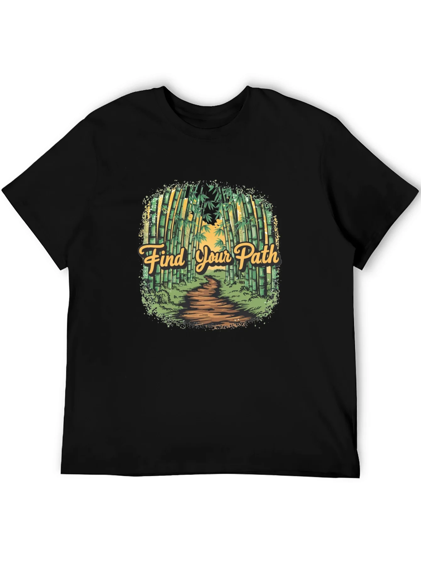 Find Your Path Graphic T-Shirt - Bamboo Forest Design