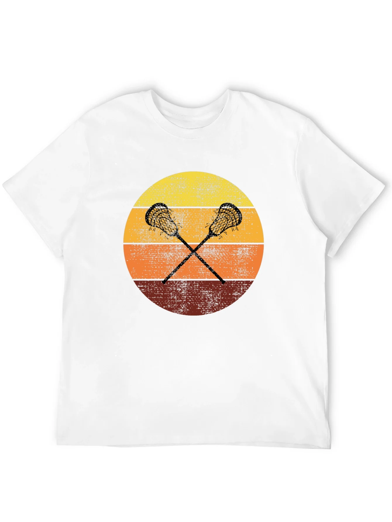 Retro Lacrosse Sunset T-Shirt