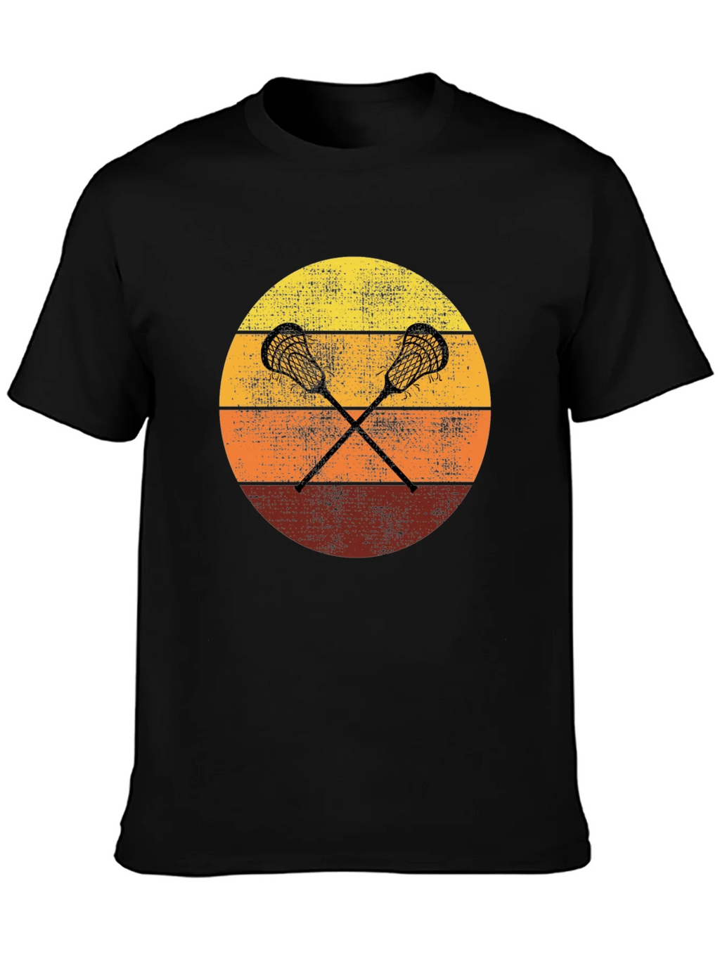 Retro Lacrosse Sunset T-Shirt