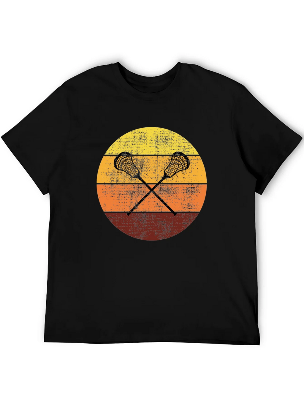 Retro Lacrosse Sunset T-Shirt