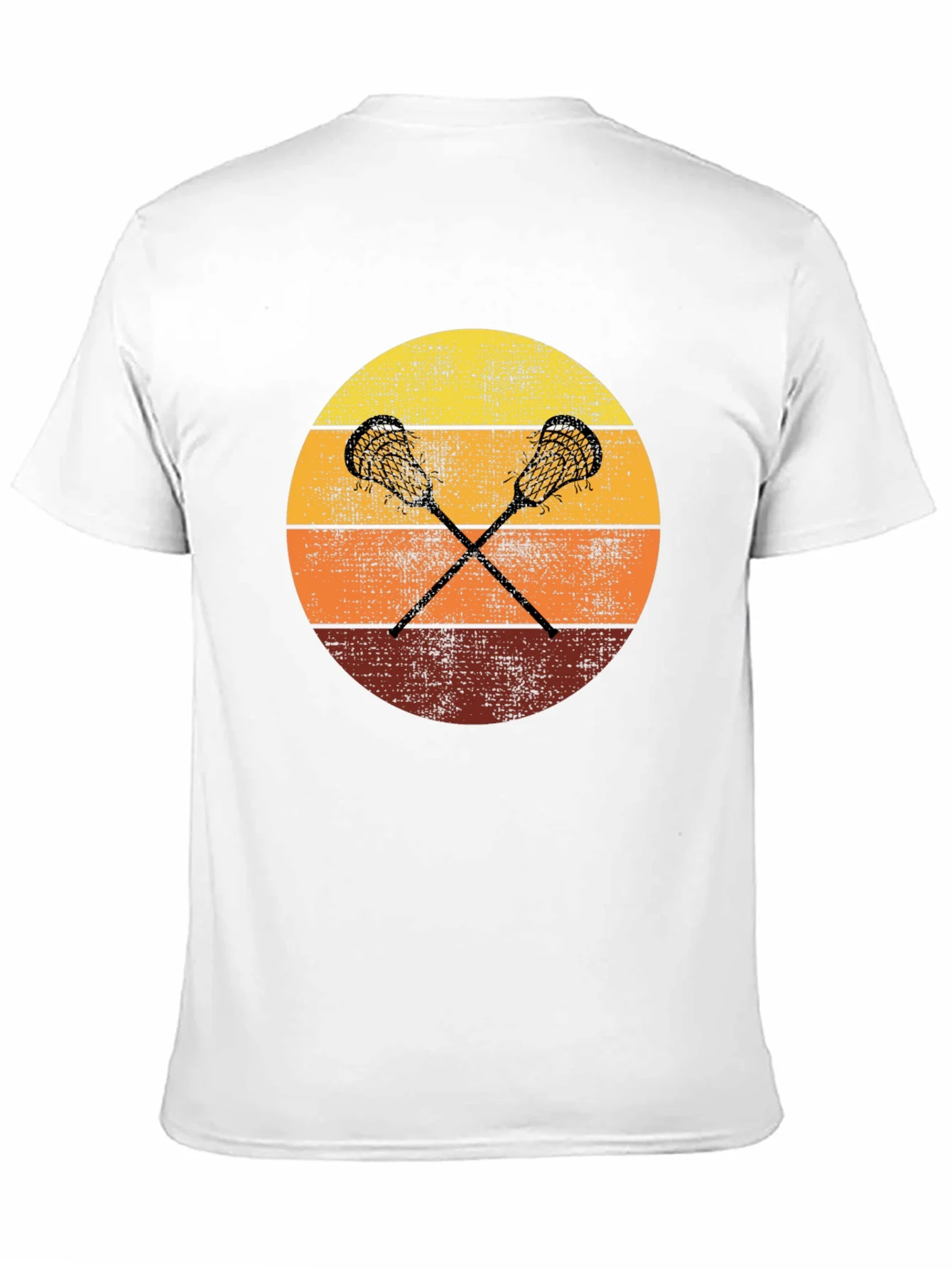Retro Lacrosse Sunset T-Shirt