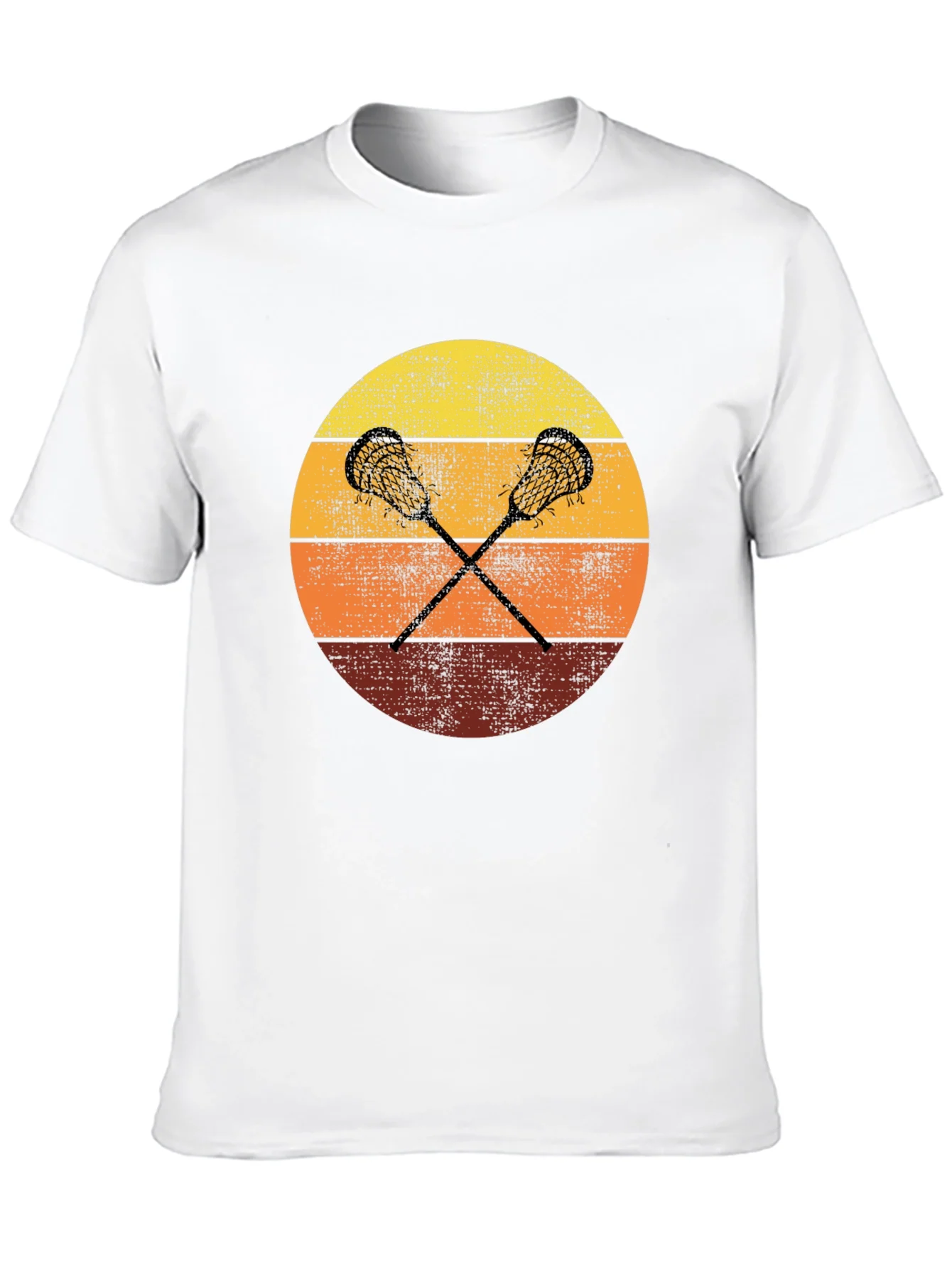 Retro Lacrosse Sunset T-Shirt