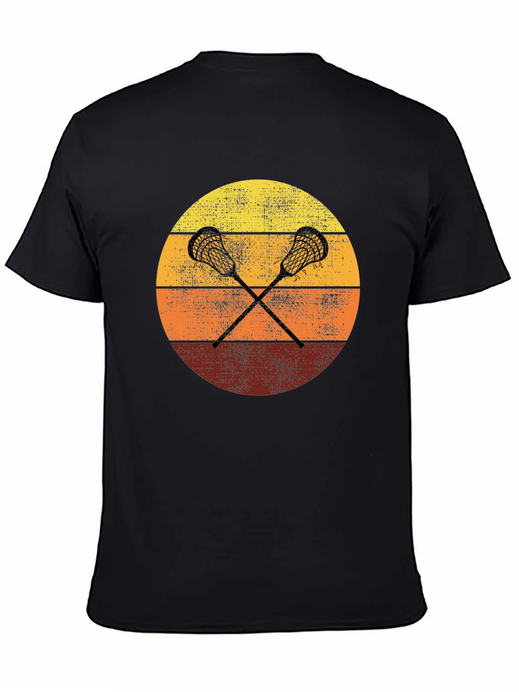 Retro Lacrosse Sunset T-Shirt