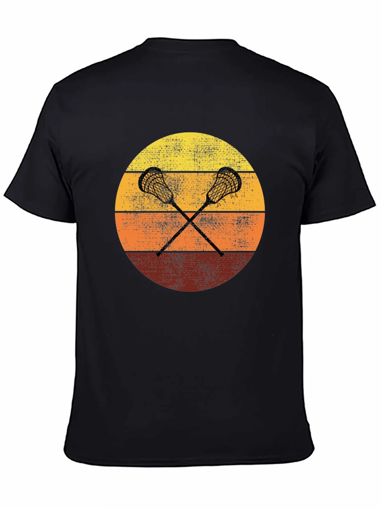 Retro Lacrosse Sunset T-Shirt