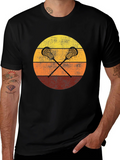 Retro Lacrosse Sunset T-Shirt