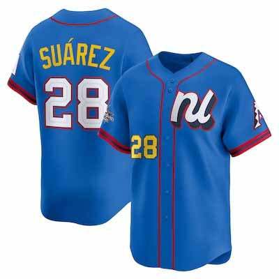 Arizona Diamondbacks #28 Eugenio Surez National League 2025 All-Star Edition Limited Player Jersey - Blue Baseball Jersey