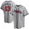 Atlanta Braves #13 Ronald Acuna Jr. Gray Road Jersey Stitches Baseball Jerseys