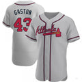 Atlanta Braves #43 Cito Gaston Gray Road Jersey Stitches Baseball Jerseys