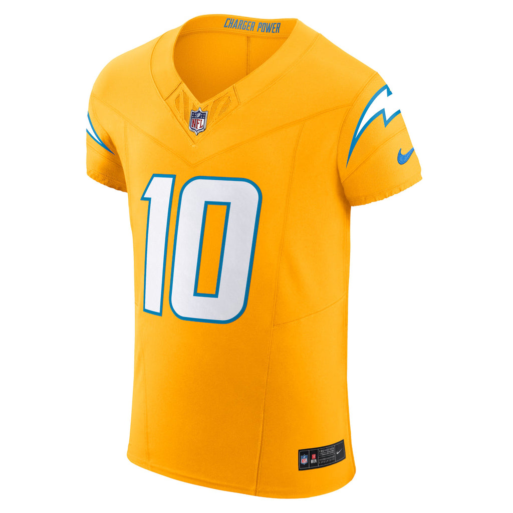 Los Angeles Chargers Justin Herbert Gold Alternate Charger Power Vapor F.U.S.E. Elite Jersey