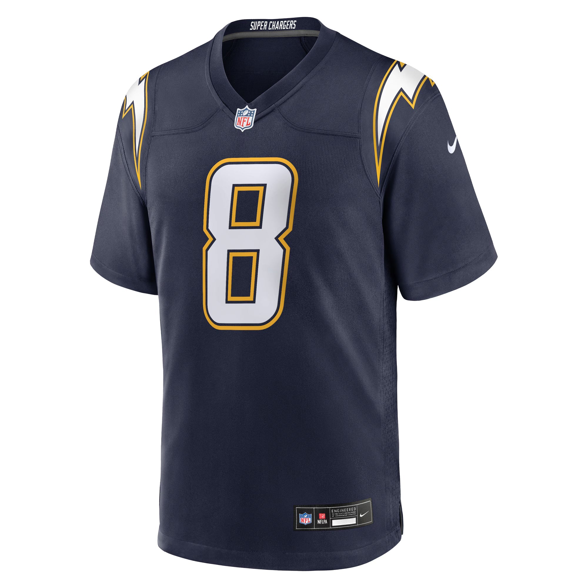 Los Angeles Chargers Omarion Hampton Navy Alternate Super Chargers Game Player Jersey