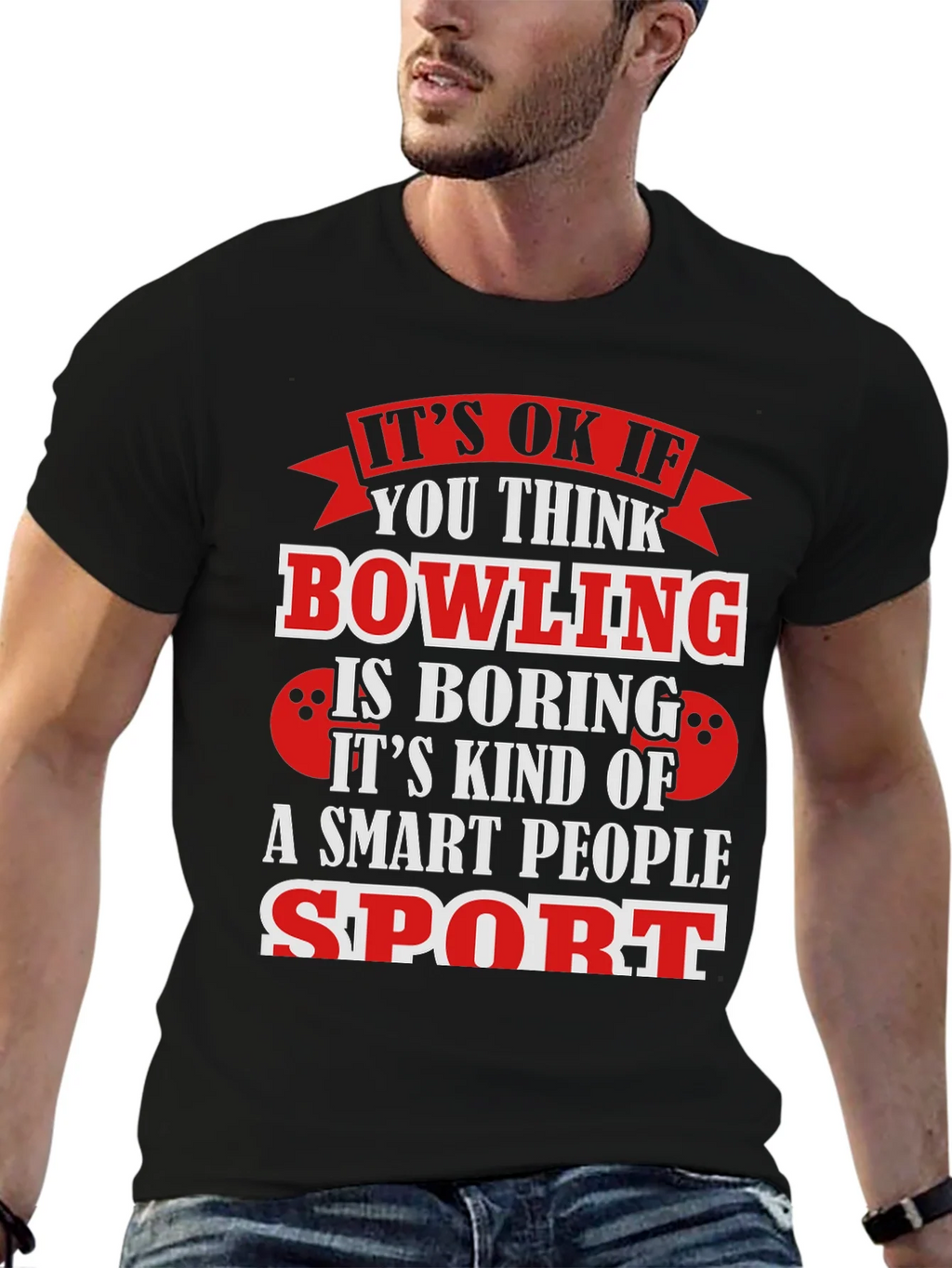 Bowling Smart People Sport Graphic T-Shirt