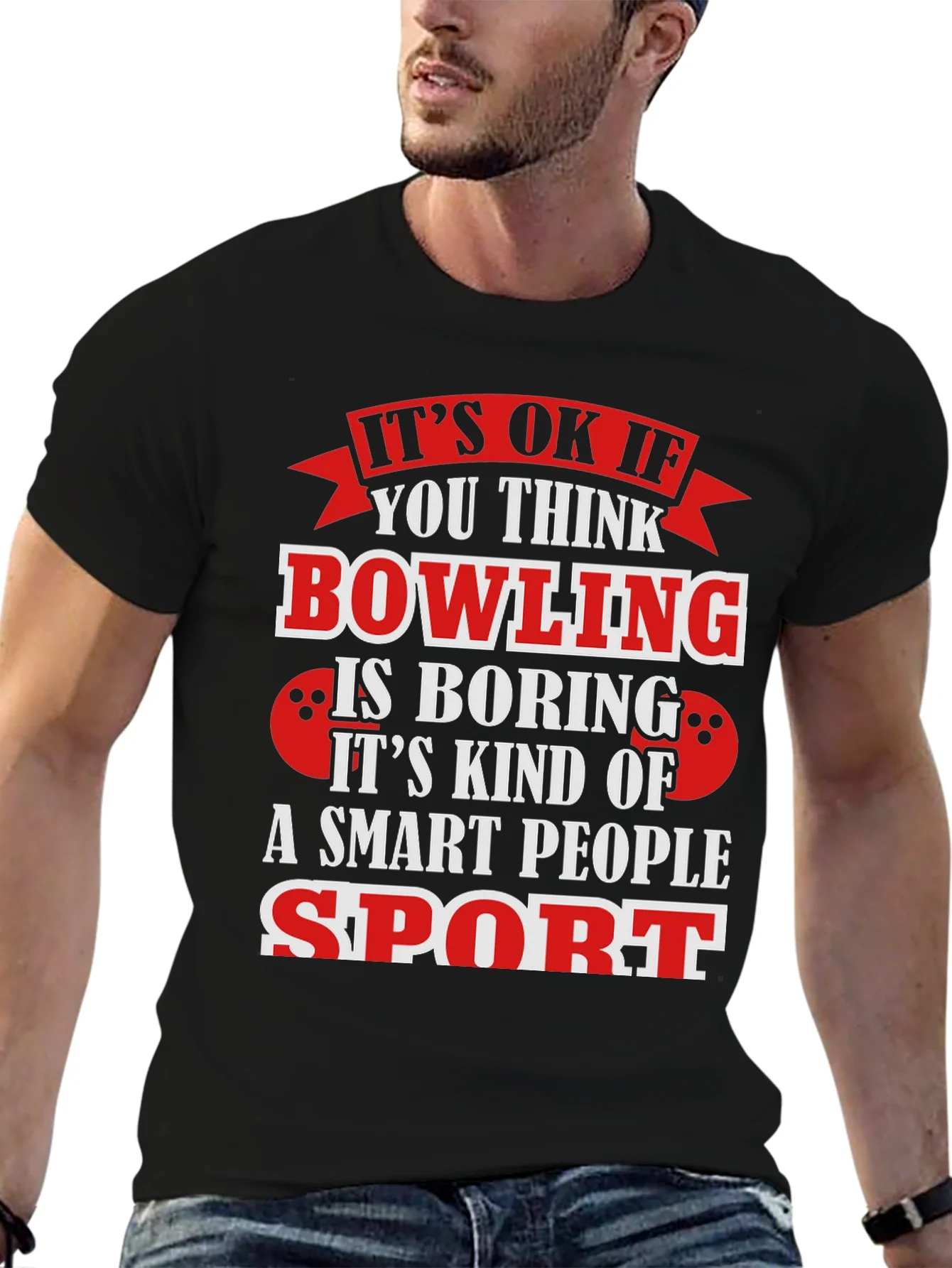 Bowling Smart People Sport Graphic T-Shirt